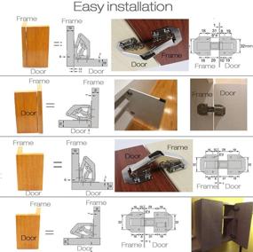 img 3 attached to 🔧 Lancer Pack of 4 Easy-Install Cabinet Hinges for Drawers, Windows, Cupboards, and Cabinet Doors