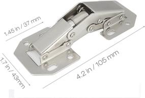 img 1 attached to 🔧 Lancer Pack of 4 Easy-Install Cabinet Hinges for Drawers, Windows, Cupboards, and Cabinet Doors