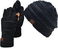 🧤 premium c c unisex stretch anti-slip touchscreen men's accessories: gloves & mittens logo