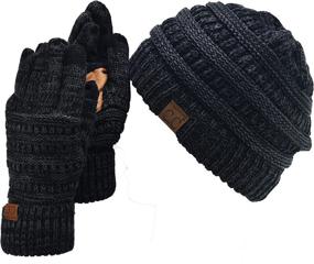 img 1 attached to 🧤 Premium C C Unisex Stretch Anti-Slip Touchscreen Men's Accessories: Gloves & Mittens