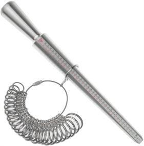 img 2 attached to 💍 Yookat Jewelers Ring Sizer Mandrel with Rubber Hammer & 27 Pcs Circle Models - Complete Jewelry Making Measuring Tool Kit