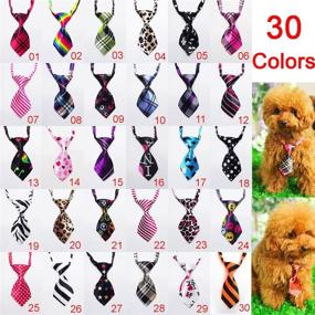 img 3 attached to 🐱 Top-Rated Bestag 30 Pcs/pack Cat Dog Bow Tie Collar - Premium Pet Neckties