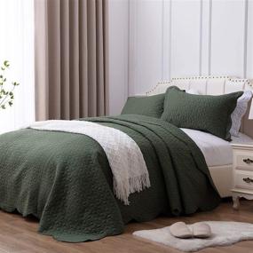 img 3 attached to 🛏️ NexHome Quilt Sets: King, Queen, and Twin Sizes | Lightweight, Soft, All-Season Bedspreads & Coverlets with 2 or 3 Pieces (Queen 1 Quilt, 2 Shams)