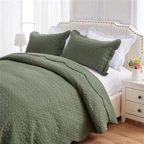 img 4 attached to 🛏️ NexHome Quilt Sets: King, Queen, and Twin Sizes | Lightweight, Soft, All-Season Bedspreads & Coverlets with 2 or 3 Pieces (Queen 1 Quilt, 2 Shams)
