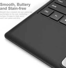 img 1 attached to 🔌 Uogic Keyboard Cover for Microsoft Surface Pro: Seamless Design - Slim, Lightweight, Screen Protection + Bluetooth Wireless Keyboard - Stain-Resistant, Smooth Touch Coating