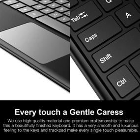 img 2 attached to 🔌 Uogic Keyboard Cover for Microsoft Surface Pro: Seamless Design - Slim, Lightweight, Screen Protection + Bluetooth Wireless Keyboard - Stain-Resistant, Smooth Touch Coating