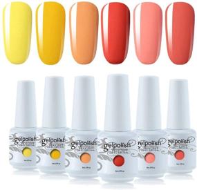 img 3 attached to 🌼 Vishine Gel Nail Polish Set - Yellow Peach 6 Colors | Nail Art Gift Box | Soak Off UV LED Gel Polish Starter Kit 0.27 OZ