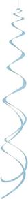 img 1 attached to 🎉 Vibrant 26" Plastic Hanging Swirl Light Blue Decorations, Pack of 8