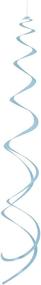 img 2 attached to 🎉 Vibrant 26" Plastic Hanging Swirl Light Blue Decorations, Pack of 8