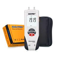 🔍 manometer - risepro digital air pressure meter and differential pressure gauge - hvac gas pressure tester logo
