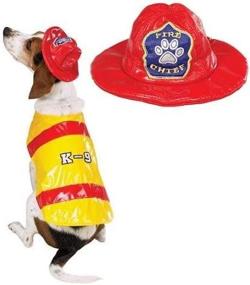 img 1 attached to 🐾 Stand out with the Pawfield Fire Chief Dog Costume - Size: Large