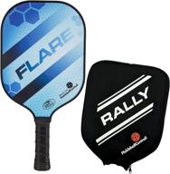 🏓 rally flare graphite pickleball paddle: lightweight with polymer honeycomb core & graphite hybrid composite face логотип