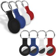 🔒 enhanced protection and convenience: airtag silicone protective sleeve with keyring - set of 4 logo