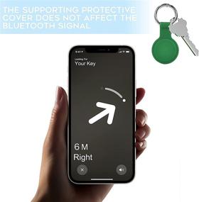 img 2 attached to 🔒 Enhanced Protection and Convenience: AirTag Silicone Protective Sleeve with Keyring - Set of 4