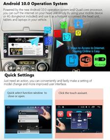 img 2 attached to 🚗 Автомагнитола In-Dash EINCAR Android Auto с двумя динами, DVD-плеером, Apple CarPlay, DSP, навигацией GPS, сенсорным экраном, BT, AM FM радио, автомобильная головная установка, WiFi, SWC, внешним микрофоном, бесплатная камера заднего вида