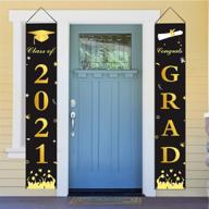 🎓 dazonge black & gold graduation decorations for class of 2021 with congrats grad banners - perfect graduation party supplies for all schools and grades logo