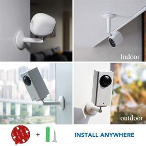 img 2 attached to 📸 Buy the [3 Pack] KIWISMART Securit Camera Wall Mount for Ring, Arlo, Wyze, Eufy: White, 1/4 inch Screw Head