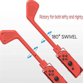 img 3 attached to 🎮 Optimized: 2PCS Controller Grip and Golf Clubs for Mario Golf Super Rush - Red/Blue Colors Compatible with Nintendo Switch Joy-Con for Better Gameplay Experience