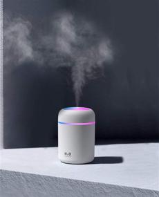 img 3 attached to 💧 Compact USB Portable Mini Humidifier: Atomizer with Ambient Night Light, Ideal for Bedroom, Travel, Office - Ultra-quiet and Automatic Shutdown, 300ml Capacity