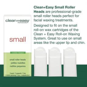 img 3 attached to 🧖 Clean + Easy Small Roller Head: Perfect for DIY Waxing on Small Areas – Eyebrows, Upper Lip, and Chin. Convenient 3-Pack, Disposable and Easy to Use!