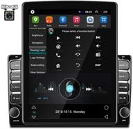 🚗 9.7 inch touch screen double din android car stereo with gps navigation, bluetooth, fm radio, wifi, mirrorlink, usb, steering wheel control, +12 leds backup camera logo