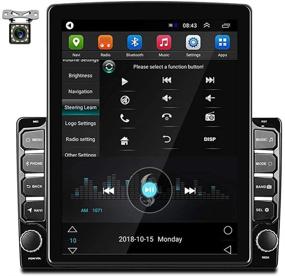 img 4 attached to 🚗 9.7 Inch Touch Screen Double Din Android Car Stereo with GPS Navigation, Bluetooth, FM Radio, WiFi, Mirrorlink, USB, Steering Wheel Control, +12 LEDs Backup Camera