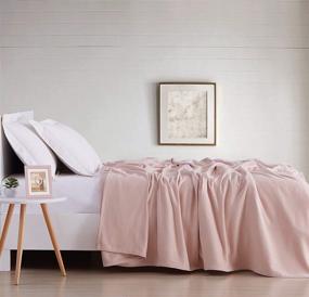 img 3 attached to ✨ Deluxe Queen Blush Woven Cotton Blanket with Charismatic Appeal