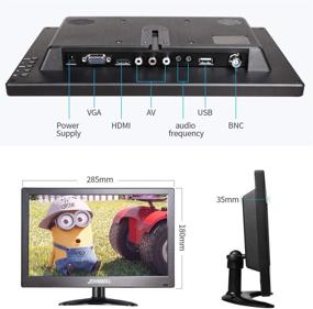 img 2 attached to 🖥️ JOHNWILL 10,1-дюймовый HD 1366X768 портативный HDMI монитор видеонаблюдения с множеством входов для ПК, ноутбука, ТВ-бокса, CCTV, камеры, системы домашней безопасности, Raspberry PI.