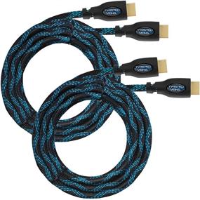 img 3 attached to 🔌 Премиум HDMI-кабель Twisted Veins, 20 футов (2 штуки), поддерживает HDMI 2.0b 4K 60 Гц HDR, высокоскоростной с Ethernet для большинства устройств (может поддерживать 4K 30 Гц на некоторых устройствах)