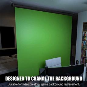 img 2 attached to ✨ Ultimate Green Screen Backdrop: Wall-Mounted Retractable 75"x79" with Wrinkle-Resistant Fabric, Chroma Key for Photo Video, Games & More!