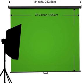 img 3 attached to ✨ Ultimate Green Screen Backdrop: Wall-Mounted Retractable 75"x79" with Wrinkle-Resistant Fabric, Chroma Key for Photo Video, Games & More!