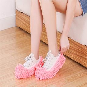 img 1 attached to Efficient Tamicy Mop Slippers Shoes: 5 Pairs (10 Pieces) - Microfiber 🧦 Cleaning House Tools for Spotless Floors - Soft, Washable & Reusable foot Socks