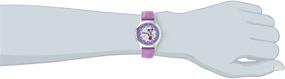 img 1 attached to 🐭 Minnie Mouse Time Teacher Watch: Disney Kids' W000039 with Purple Leather Band - Stainless Steel Perfection