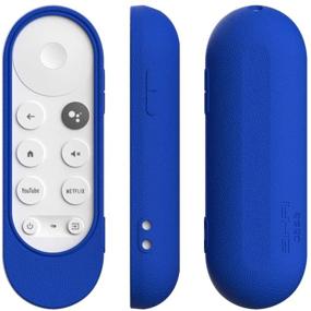 img 2 attached to SIKAI Silicone Case for Chromecast with Google TV 2020 Voice Remote - Shockproof Protective Cover | 2020 Chromecast Voice Remote | Skin-Friendly, Washable, Anti-Lost with Loop (Blue)