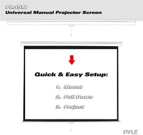 img 1 attached to 📽️ Pyle PRJSM7206 72-Inch Universal Roll-Down Manual Projection Screen (42.5&#34; x 56.6&#34;) - Matte White