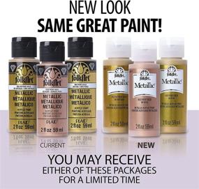 img 1 attached to 🎨 FolkArt JA651 Metallic Topaz Acrylic Paint - 2 Fl Oz, Multicolor - (Pack of 1)