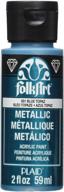 🎨 folkart ja651 metallic topaz acrylic paint - 2 fl oz, multicolor - (pack of 1) logo