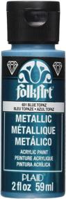 img 2 attached to 🎨 FolkArt JA651 Metallic Topaz Acrylic Paint - 2 Fl Oz, Multicolor - (Pack of 1)