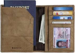 img 3 attached to 🧳 Genuine Leather Passport Travel Accessories with Elastic - Banuce