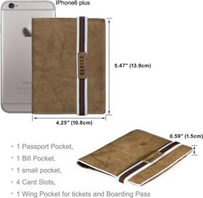 img 1 attached to 🧳 Genuine Leather Passport Travel Accessories with Elastic - Banuce