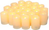 🕯️ set of 24 bulk flameless flickering votive tea lights candles - battery operated led tealights for garden wedding, party, christmas decorations and more - batteries included логотип