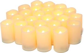 img 4 attached to 🕯️ Set of 24 Bulk Flameless Flickering Votive Tea Lights Candles - Battery Operated LED Tealights for Garden Wedding, Party, Christmas Decorations and More - Batteries Included