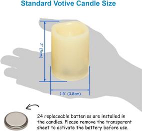 img 1 attached to 🕯️ Set of 24 Bulk Flameless Flickering Votive Tea Lights Candles - Battery Operated LED Tealights for Garden Wedding, Party, Christmas Decorations and More - Batteries Included