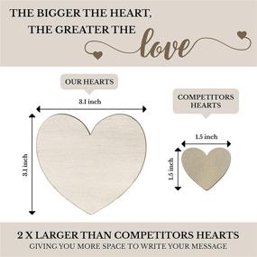 img 1 attached to 📔 Jecor Wooden Hearts Guest Book Box - Wedding, Baby Shower, Bridal Shower Guest Book Alternative - 62 Large Hearts - Perfect for Anniversaries, Birthdays, Retirement, Funerals