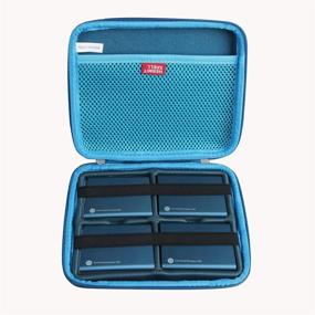 img 4 attached to 📦 Hermitshell Hard Travel Case for Samsung T5 Portable SSD - 250GB, 500GB, 1TB, 2TB USB 3.1 External Solid State Drive (4-Drive Case, Dark Blue)