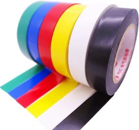 img 2 attached to 🔌 Viaky High-End Industrial Grade Electrical Insulation Tape - 6 Color Assortment, Each Roll 0.6" x 50', Waterproof Vinyl Insulating Backing, Rated to 176 Degrees & 600 Volts