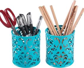 img 2 attached to 🌸 Efficient Floral Pencil Holder Set: EasyPAG 2 Pcs, 3-1/4 inch diameter x 3-3/4 inch height