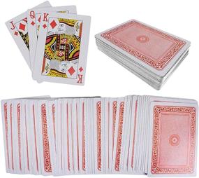 img 1 attached to Giant 5 x 7 Inch Playing Cards by Gamie - Pack of 2 - Oversized Super 🃏 Big Poker Card Set - Huge Casino Game Cards for Kids, Adults, and Seniors - Great Novelty Gift Idea