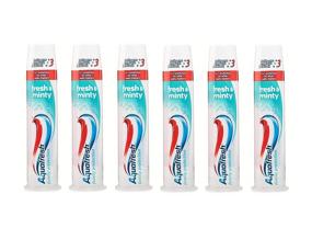 img 1 attached to 🦷 Aquafresh Minty Whitening Pump Action Toothpaste 100ml - 3 in 1 Formula - Pack of 6, by Aquafresh Family