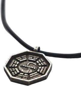 img 1 attached to Swan Station Pendant Cord Necklace | Dharma Initiative Lost TV Series | Princess Cuteness Store